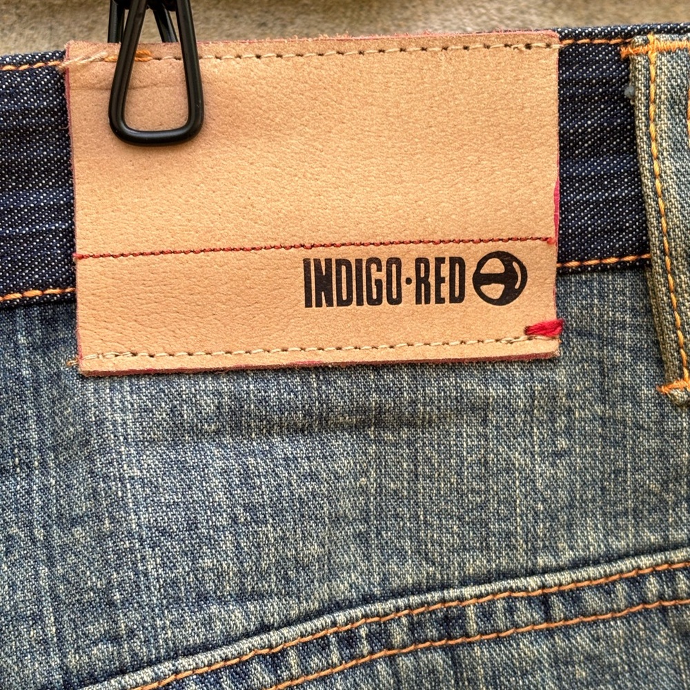 Indigo Red NWOT Mens Faded Farwest Color Industrial Denim Flex Shorts Size 40 - Picture 6 of 15
